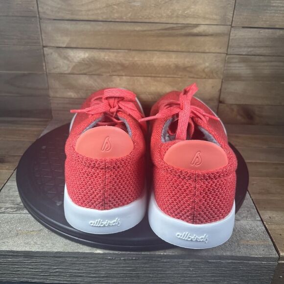 Allbirds Tree Pipers Mens Size 10 Red Lace Up Casual Knit Comfort Sneakers - Picture 4 of 10